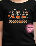 Dancing Ballerina Skeletons Shirt | Girly Halloween T-Shirt | Cute Kids Skeleton Tee | Spooky Season Toddler & Youth Fall Shirt