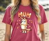 Bluey Mum Shirt, Cartoon Dog Mom Tee, Chilli Heeler Inspired Shirt, Cute Toddler Mom Gift, Unisex Softstyle Graphic Tee