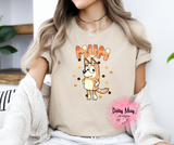 Bluey Mum Shirt, Cartoon Dog Mom Tee, Chilli Heeler Inspired Shirt, Cute Toddler Mom Gift, Unisex Softstyle Graphic Tee
