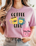 Coffee Girl T-Shirt | Retro Coffee Cups Graphic Tee | Nostalgic 90s TV Show Shirt | Stars Hollow Fan Gift | Aesthetic Fall Unisex Apparel