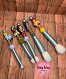 Beaded Silicone Princess Makeup Brush 5 Piece Set