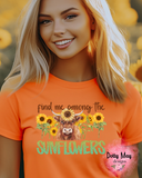 Find Me Among the Sunflowers Shirt | Highland Cow Shirt | Cute Fall Tee | Western Graphic Tee for Women | Autumn Sunflower Tshirt