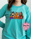 Happy HalloThanksMas Highland Cow Shirt | Halloween Thanksgiving Christmas T-Shirt | Festive Fall Unisex Comfort Colors Tee