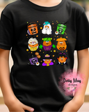 Spooky Nuggets Toddler Halloween Tee | Nostalgic 90s Boo Basket Gift | Retro Halloween Buckets Kids Shirt | Cute Ghost Unisex Youth Tshirt