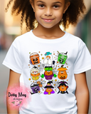 Spooky Nuggets Toddler Halloween Tee | Nostalgic 90s Boo Basket Gift | Retro Halloween Buckets Kids Shirt | Cute Ghost Unisex Youth Tshirt