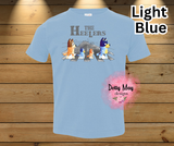 The Heelers Family Tee | Toddler Blue Dog Shirt | Cartoon Family T Shirt | Cute Toddler Tee
