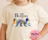 The Heelers Family Tee | Toddler Blue Dog Shirt | Cartoon Family T Shirt | Cute Toddler Tee