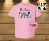 The Heelers Family Tee | Toddler Blue Dog Shirt | Cartoon Family T Shirt | Cute Toddler Tee