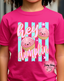 Hey Dumpling Youth T-Shirt | Cute Jelly Squishy Graphic Tee | Trendy Little Girls Shirt | Sarcastic Tween Shirt | Kawaii Foodie Gift |