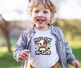 Funny Cow Kids Shirt | Holy Cow I’m Cute Shirt | Cute Farm Animal Toddler Tee | Funny Kids Graphic Tee | Cow Lover Shirt