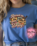 Raised on Dolly Cassette Tape Shirt, Country Music T-Shirt, Vintage Country Singer Tee, Dolly Fan Gift Shirt, Classic Country Song Tracklist Top