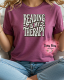 Reading is My Therapy | Book Lover Shirt | Women's Mental Health |