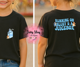 Running on Bluey Toddler T-Shirt, Chicken Nugs Graphic Tee, Cute Blue Dog Kids Shirt, Unisex Toddler Shirt