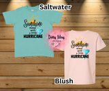 Sunshine Mixed With a Little Hurricane Toddler Shirt | Custom Kids Graphic Tee | Sassy Toddler T-Shirt | Soft Unisex Youth Shirt