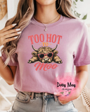 Highland Cow Shirt | "Too Hot To Moo" Graphic Tee | Funny Summer T-Shirt | Cute Western Womens Shirt