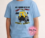 Zoom Zoom Vroom Vroom Cozy Coupe Toddler T Shirt