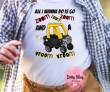 Zoom Zoom Vroom Vroom Cozy Coupe Toddler T Shirt